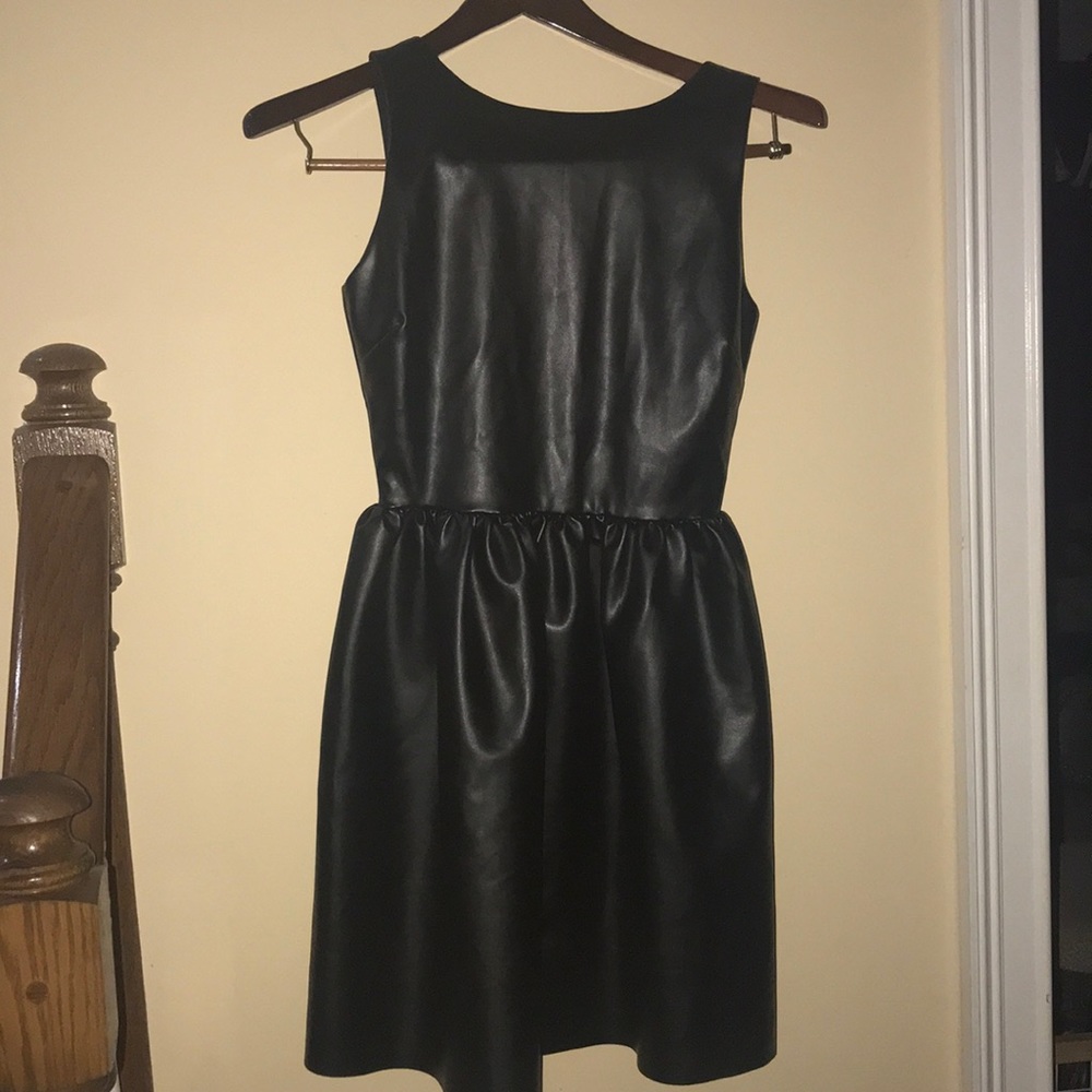 Bar III pleather skater dress